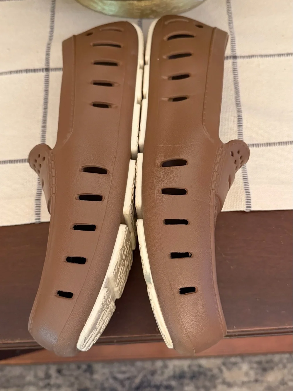 FLOAFERS Men’s Size 13 Brown Slip-On Water Shoes EUC Beach Boating Vacay Resort